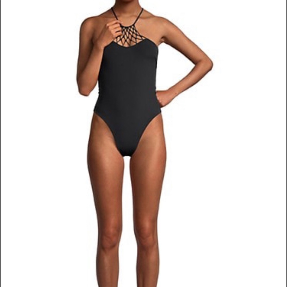 NWT | Stella McCartney | Black Mesh One Piece Swimsuit Size Small - Picture 4 of 11